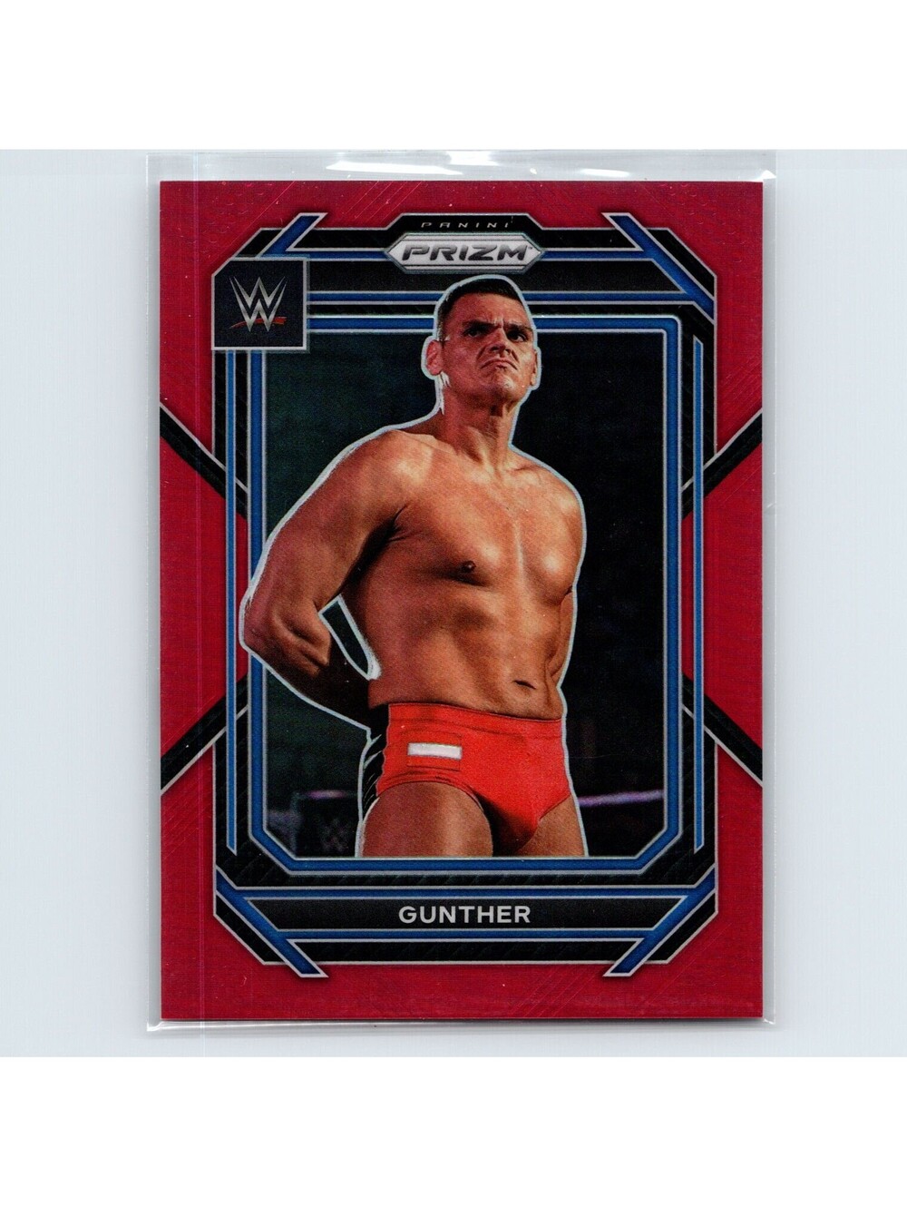 2023 Panini Prizm WWE Gunther #185 Red Prizms #/299 SmackDown